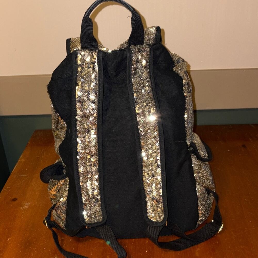 PINK Victorias Secret Gold Sequin Backpack Y2K - Picture 4 of 8